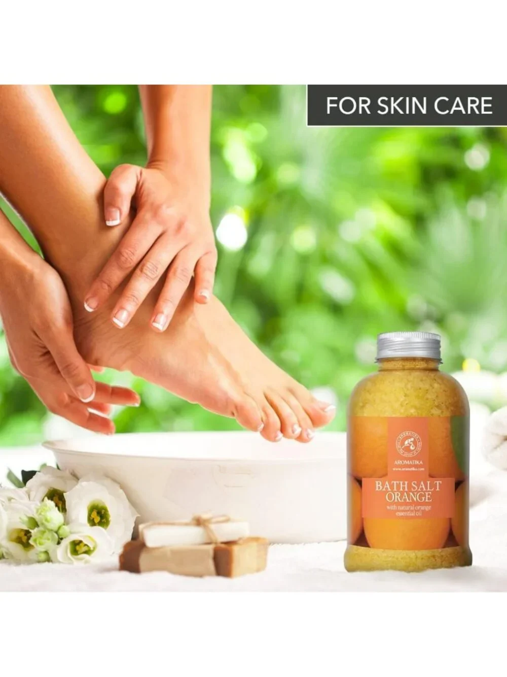 Revitalizing Orange Bath Salts with Natural Essential Oil - Spa & Wellness 21.16